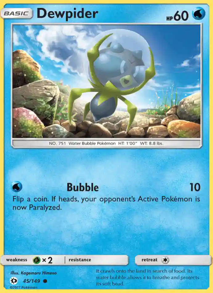 dewpider-common-sun-moon-045-149-pokemon-karti.webp Dewpider - Common - Sun & Moon - 045/149 - Pokemon Kartı - Görsel 1