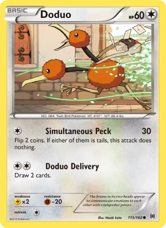 doduo-common-breakthrough-115-162-pokemon-karti.webp Doduo - Reverse Holo Common - BREAKthrough - 115/162 - Pokemon Kartı - Görsel 1