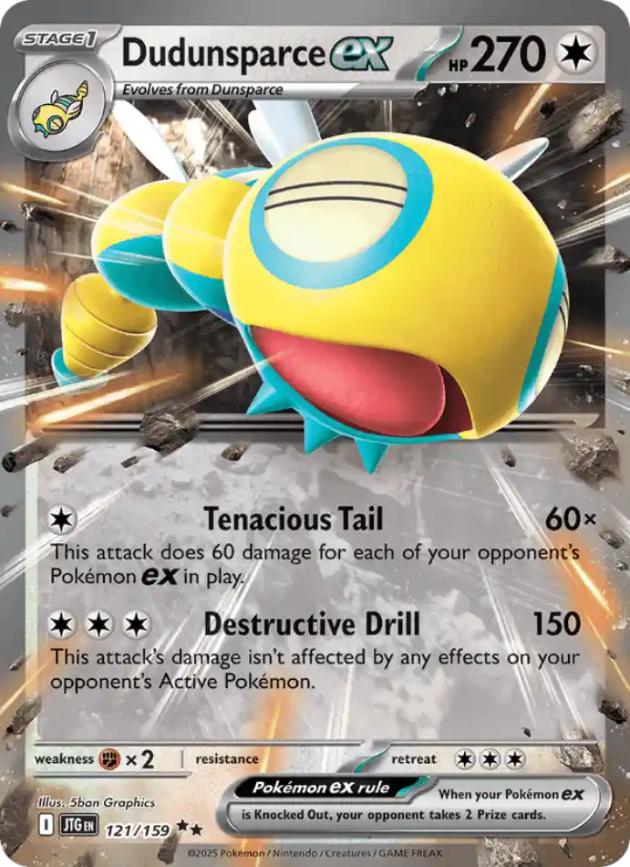 dudunsparce-ex-double-rare-journey-together-121-159-pokemon-karti.webp Dudunsparce ex - Double Rare - Journey Together - 121/159 - Pokemon Kartı - Görsel 1