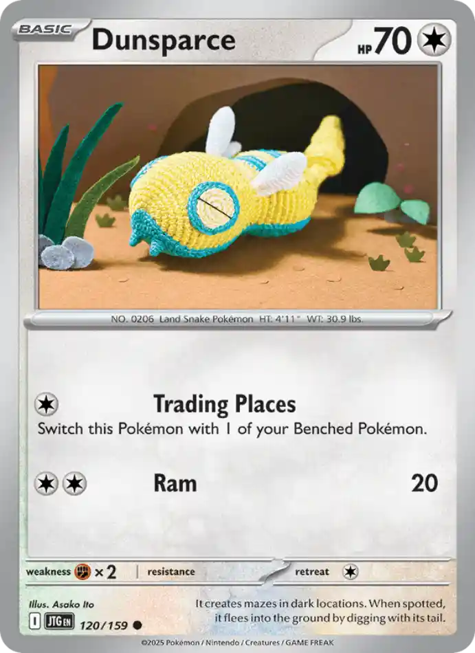 dunsparce-common-journey-together-120-159-pokemon-karti.webp Dunsparce - Reverse Holo Common - Journey Together - 120/159 - Pokemon Kartı - Görsel 1