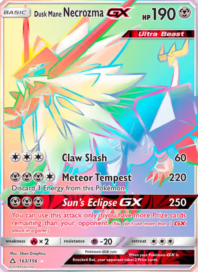 dusk-mane-necrozma-gx-secret-rare-ultra-prism-163-156-pokemon-karti.webp Dusk Mane Necrozma GX - Secret Rare - Ultra Prism - 163/156 - Pokemon Kartı - Görsel 1