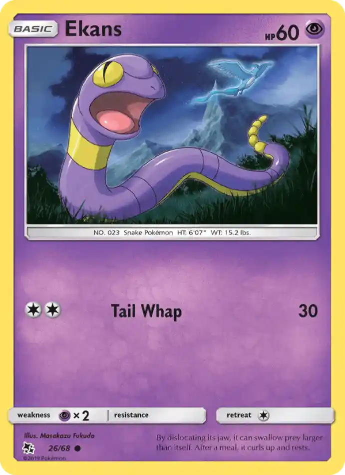 ekans-common-hidden-fates-026-68-pokemon-karti.webp Ekans - Reverse Holo Common - Hidden Fates - 026/68 - Pokemon Kartı - Görsel 1