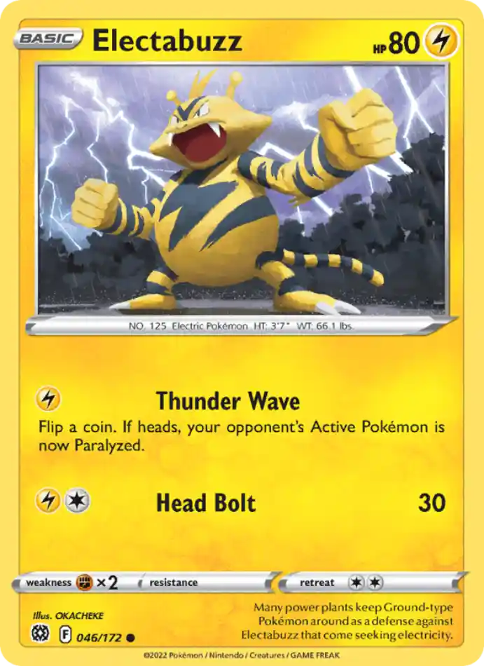 electabuzz-common-brilliant-stars-046-172-pokemon-karti.webp Electabuzz - Common - Brilliant Stars - 046/172 - Pokemon Kartı - Görsel 1