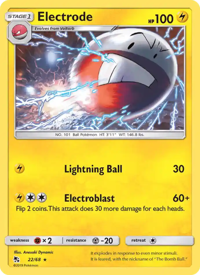 electrode-rare-hidden-fates-022-68-pokemon-karti.webp Electrode - Reverse Holo Rare - Hidden Fates - 022/68 - Pokemon Kartı - Görsel 1