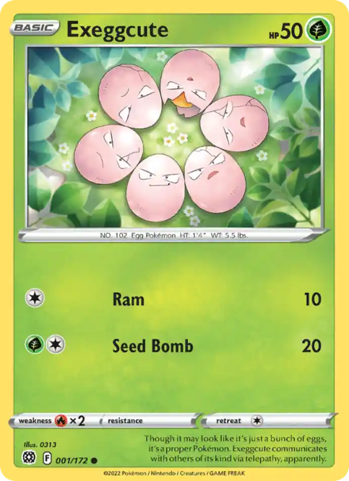 exeggcute-common-brilliant-stars-001-172-pokemon-karti.webp Exeggcute - Reverse Holo Common - Brilliant Stars - 001/172 - Pokemon Kartı - Görsel 1