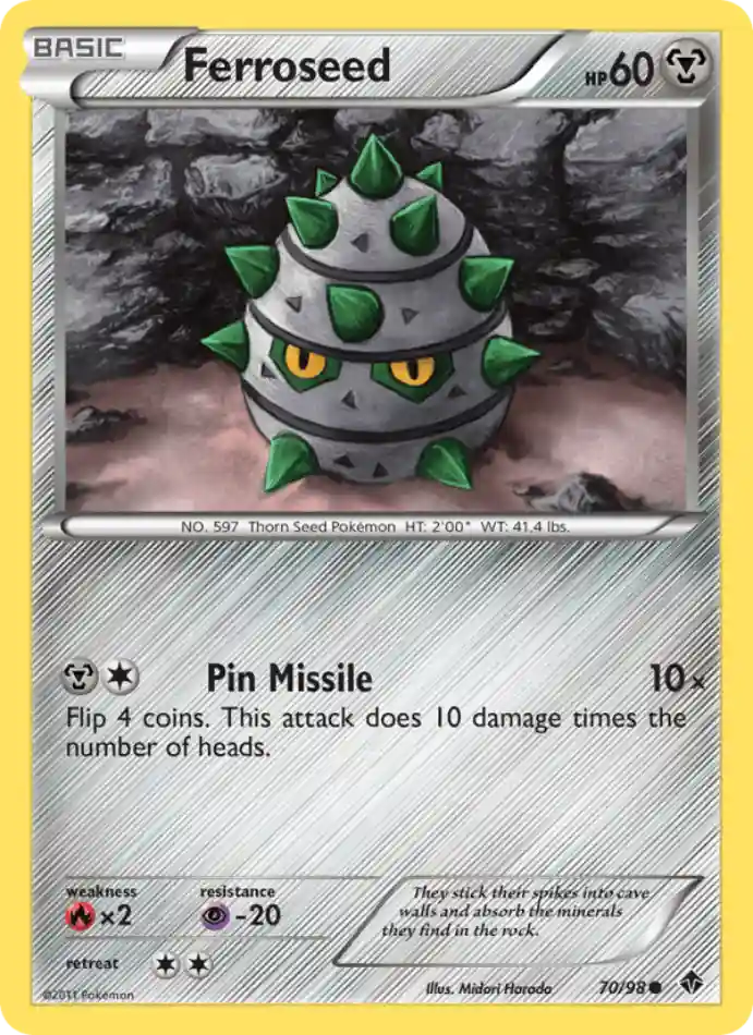 ferroseed-common-emerging-powers-070-98-pokemon-karti.webp Ferroseed - Common - Emerging Powers - 070/98 - Pokemon Kartı - Görsel 1