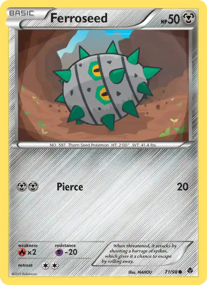ferroseed-common-emerging-powers-071-98-pokemon-karti.webp Ferroseed - Reverse Holo Common - Emerging Powers - 071/98 - Pokemon Kartı - Görsel 1