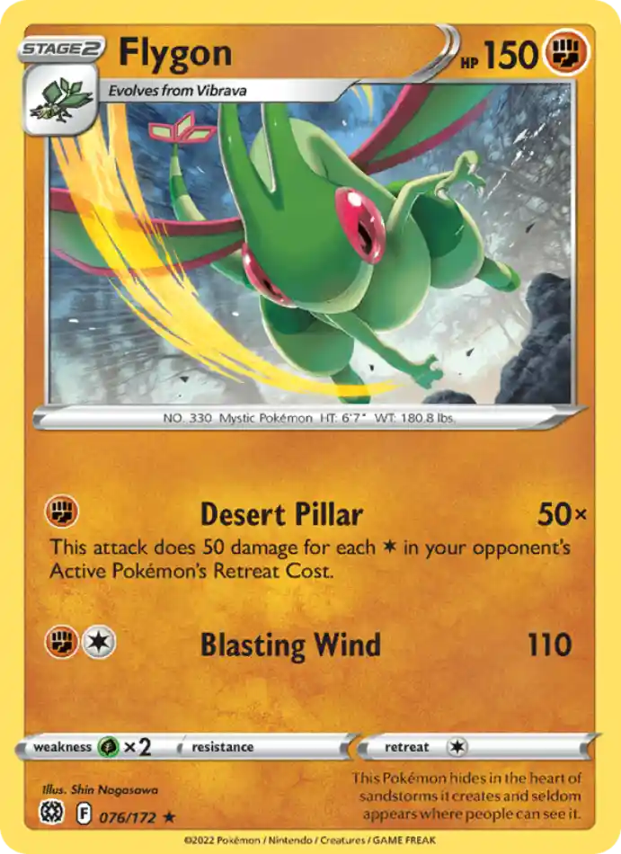 flygon-rare-brilliant-stars-076-172-pokemon-karti.webp Flygon - Reverse Holo Rare - Brilliant Stars - 076/172 - Pokemon Kartı - Görsel 1