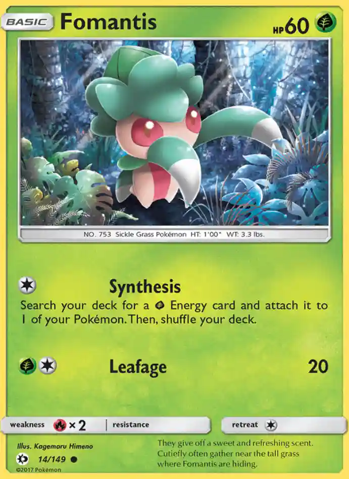 fomantis-common-sun-moon-014-149-pokemon-karti.webp Fomantis - Common - Sun & Moon - 014/149 - Pokemon Kartı - Görsel 1