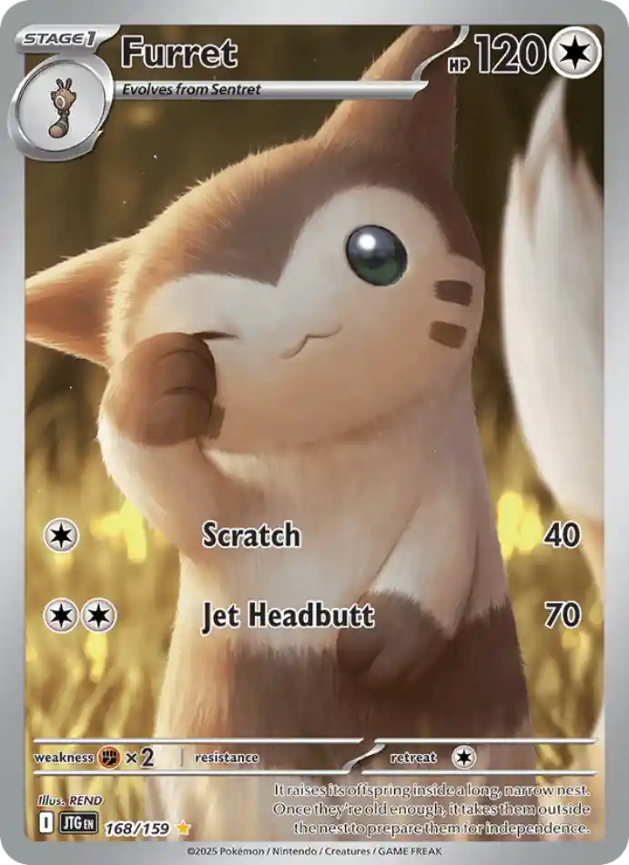 furret-illustration-rare-journey-together-168-159-pokemon-karti.webp Furret - Illustration Rare - Journey Together - 168/159 - Pokemon Kartı - Görsel 1