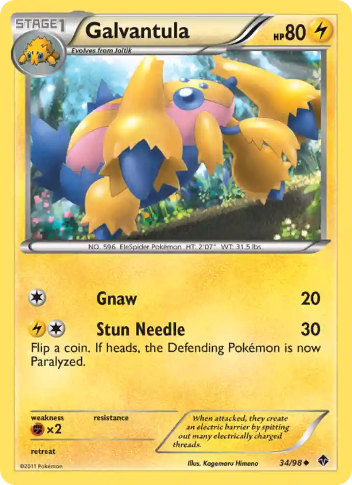galvantula-uncommon-emerging-powers-034-98-pokemon-karti.webp Galvantula - Uncommon - Emerging Powers - 034/98 - Pokemon Kartı - Görsel 1
