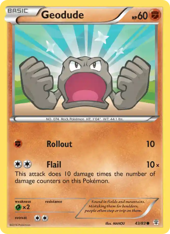 geodude-common-generations-043-83-pokemon-karti.webp Geodude - Common - Generations - 043/83 - Pokemon Kartı - Görsel 1