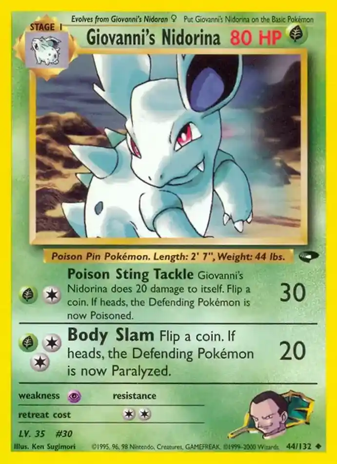 giovanni-s-nidorina-uncommon-gym-challenge-044-132-pokemon-karti.webp Giovanni's Nidorina - Uncommon - Gym Challenge - 044/132 - Pokemon Kartı - Görsel 1