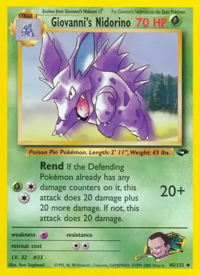 giovanni-s-nidorino-uncommon-gym-challenge-045-132-pokemon-karti.webp Giovanni's Nidorino - Uncommon - Gym Challenge - 045/132 - Pokemon Kartı - Görsel 1