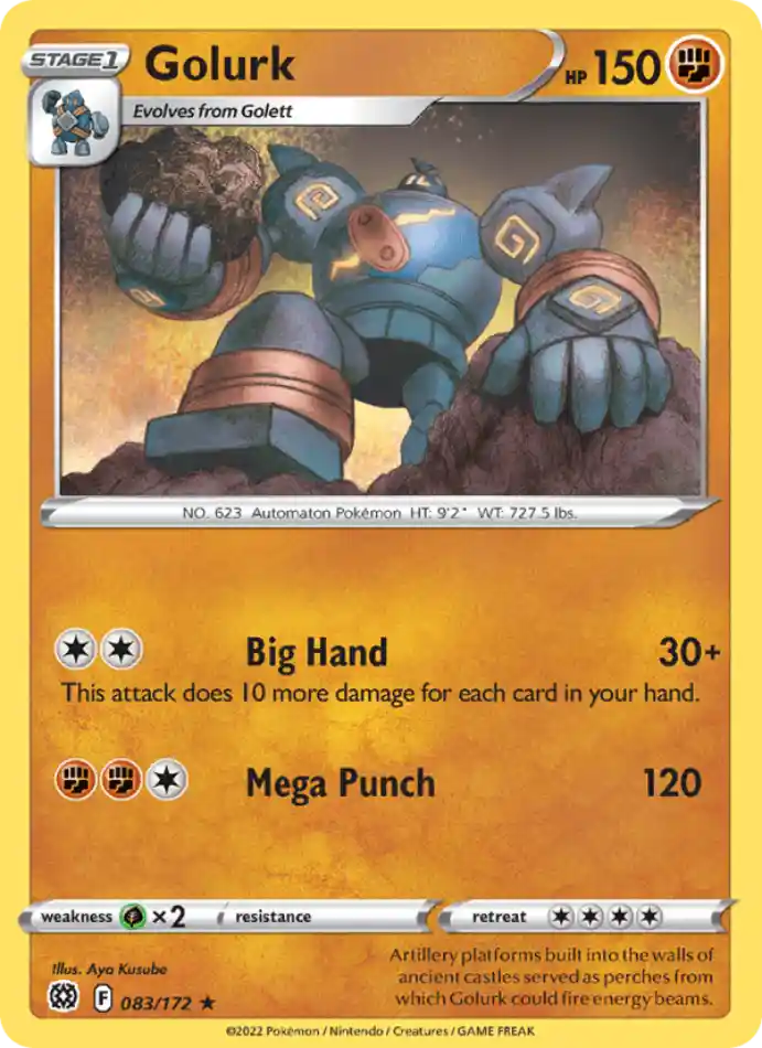 golurk-rare-brilliant-stars-083-172-pokemon-karti.webp Golurk - Reverse Holo Rare - Brilliant Stars - 083/172 - Pokemon Kartı - Görsel 1