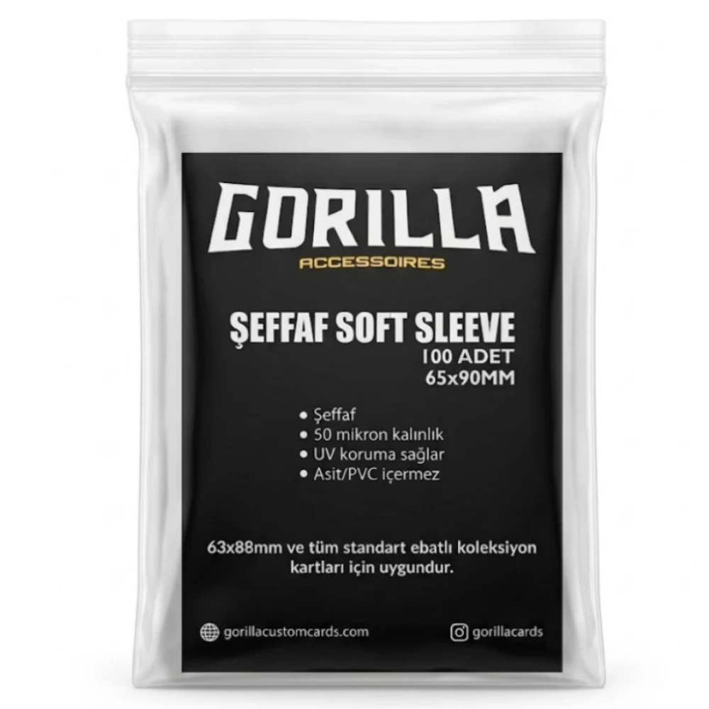 Gorilla Soft Şeffaf Kart Penny Sleeve (100 Adet) ürün görseli