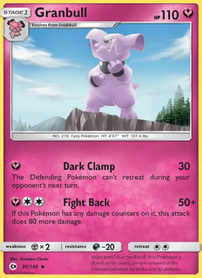 granbull-uncommon-sun-moon-091-149-pokemon-karti.webp Granbull - Uncommon - Sun & Moon - 091/149 - Pokemon Kartı - Görsel 1