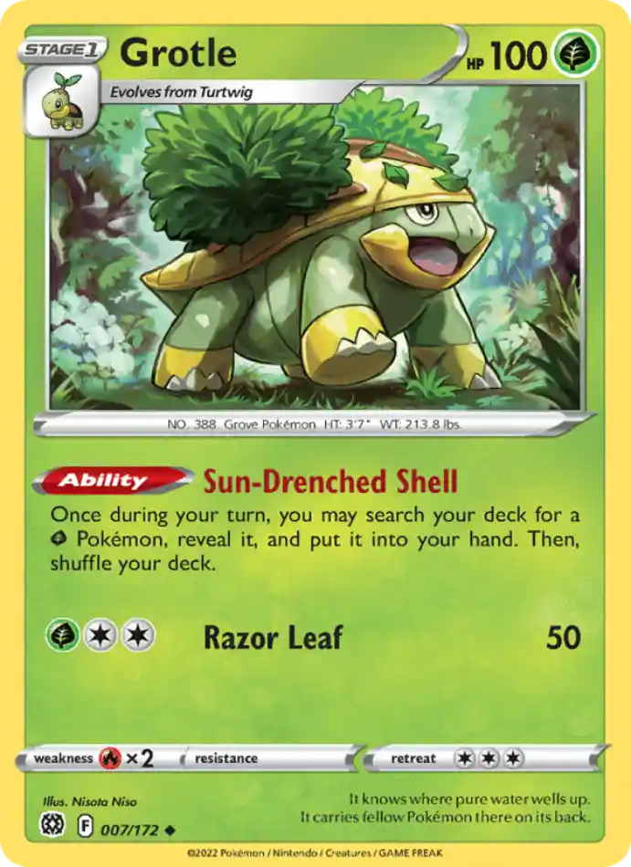 grotle-uncommon-brilliant-stars-007-172-pokemon-karti.webp Grotle - Reverse Holo Uncommon - Brilliant Stars - 007/172 - Pokemon Kartı - Görsel 1