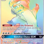 Gumshoos GX - Secret Rare - Sun & Moon - 157/149 - Pokemon Kartı