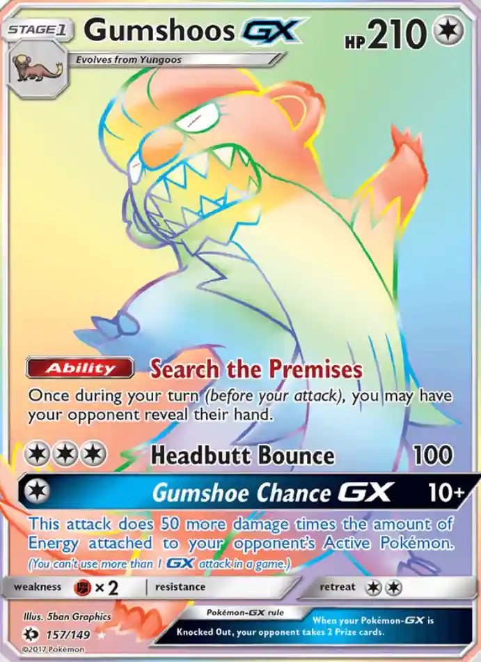 gumshoos-gx-secret-rare-sun-moon-157-149-pokemon-karti.webp Gumshoos GX - Secret Rare - Sun & Moon - 157/149 - Pokemon Kartı - Görsel 1