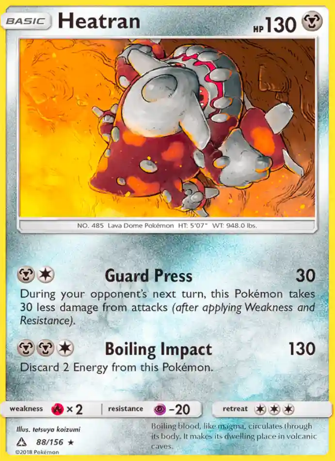 heatran-rare-ultra-prism-088-156-pokemon-karti.webp Heatran - Holo Rare - Ultra Prism - 088/156 - Pokemon Kartı - Görsel 1