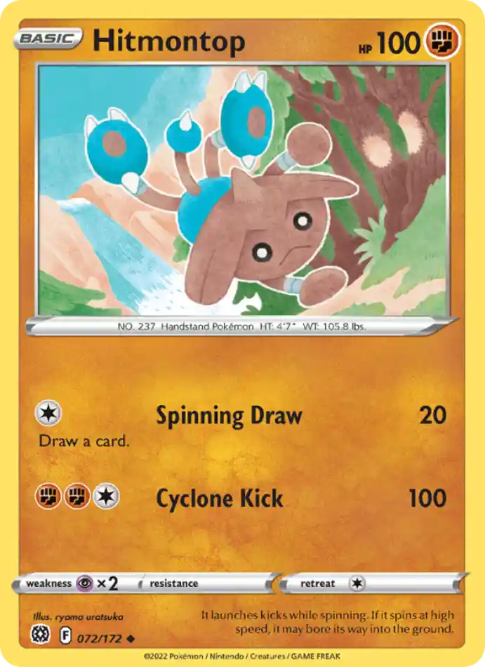 hitmontop-uncommon-brilliant-stars-072-172-pokemon-karti.webp Hitmontop - Reverse Holo Uncommon - Brilliant Stars - 072/172 - Pokemon Kartı - Görsel 1