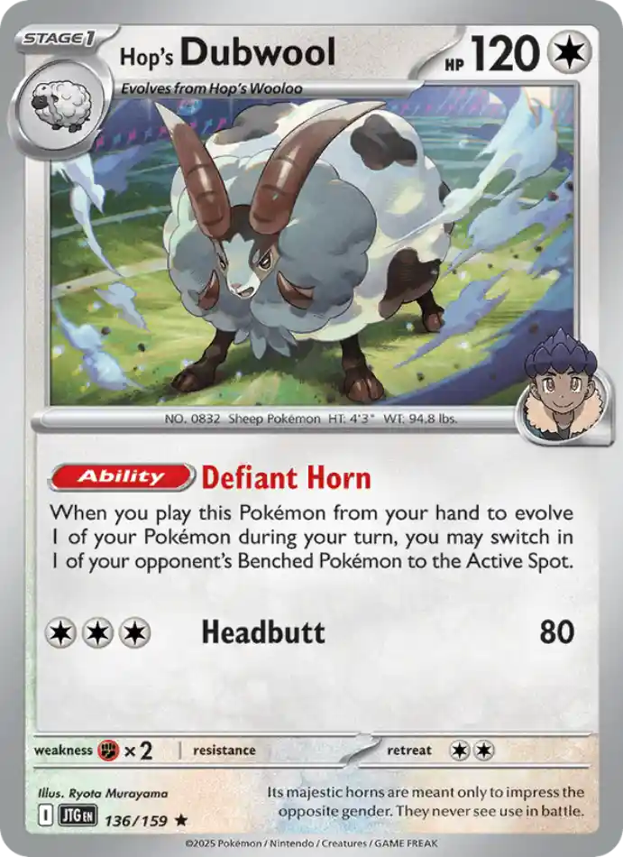 hop-s-dubwool-holo-rare-journey-together-136-159-pokemon-karti.webp Hop's Dubwool - Holo Rare - Journey Together - 136/159 - Pokemon Kartı - Görsel 1