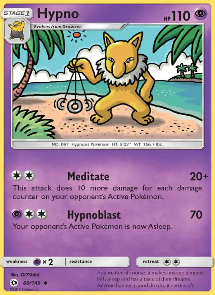 hypno-uncommon-sun-moon-060-149-pokemon-karti.webp Hypno - Reverse Holo Uncommon - Sun & Moon - 060/149 - Pokemon Kartı - Görsel 1