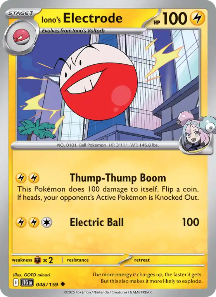 iono-s-electrode-uncommon-journey-together-048-159-pokemon-karti.webp Iono's Electrode - Uncommon - Journey Together - 048/159 - Pokemon Kartı - Görsel 1