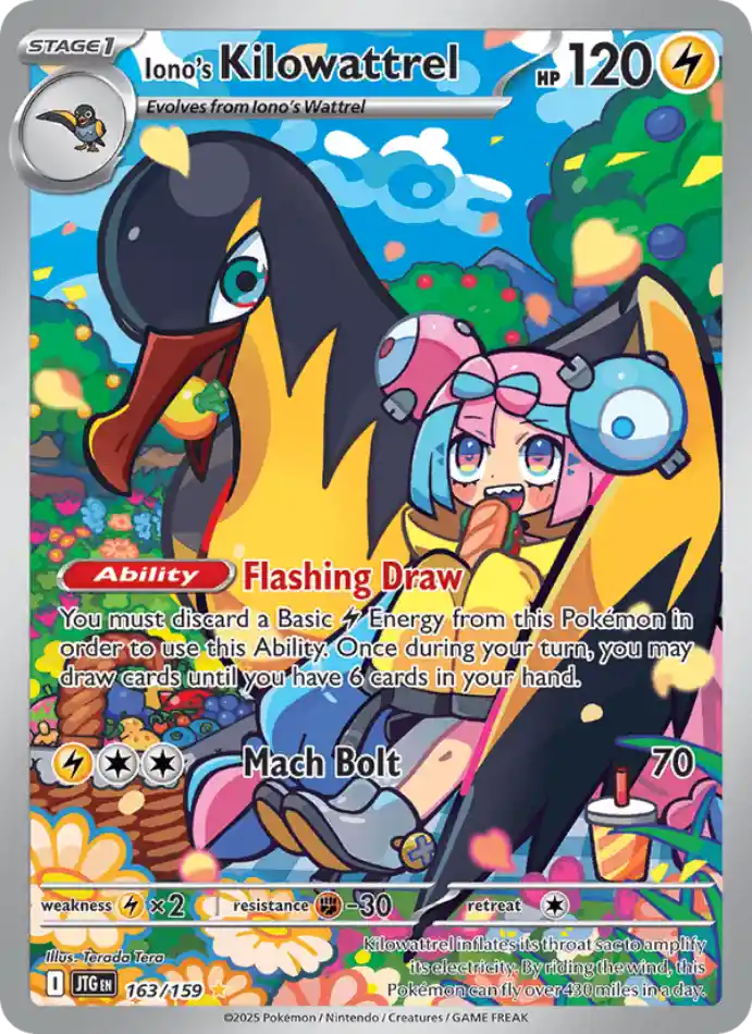 iono-s-kilowattrel-illustration-rare-journey-together-163-159-pokemon-karti.webp Iono's Kilowattrel - Illustration Rare - Journey Together - 163/159 - Pokemon Kartı - Görsel 1