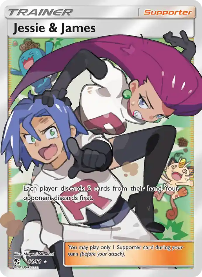 jessie-james-ultra-rare-hidden-fates-068-68-trainer-karti.webp Jessie & James - Ultra Rare - Hidden Fates - 068/68 - Trainer Kartı - Görsel 1