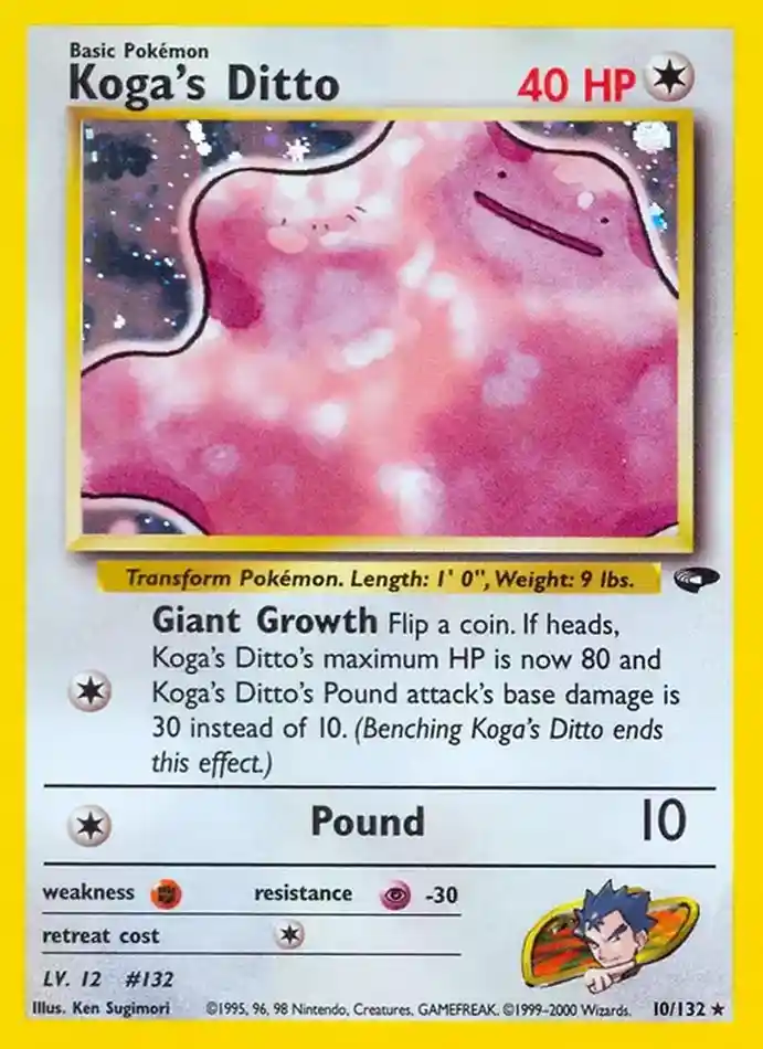 koga-s-ditto-rare-holo-gym-challenge-010-132-pokemon-karti.webp Koga's Ditto - Rare Holo - Gym Challenge - 010/132 - Pokemon Kartı - Görsel 1