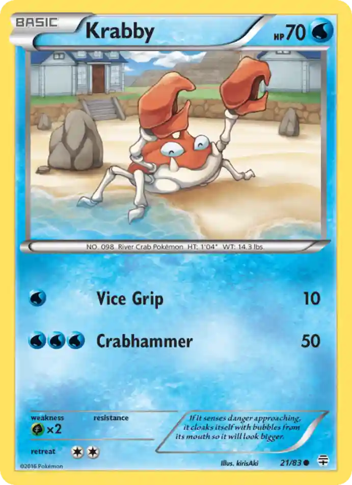 krabby-common-generations-021-83-pokemon-karti.webp Krabby - Common - Generations - 021/83 - Pokemon Kartı - Görsel 1