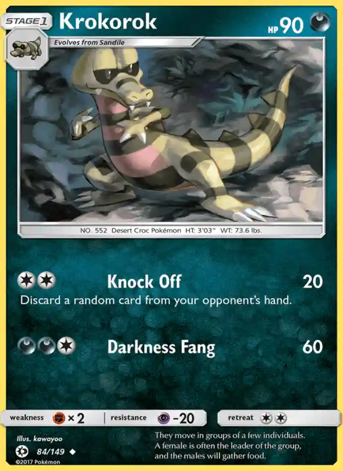 krokorok-uncommon-sun-moon-084-149-pokemon-karti.webp Krokorok - Reverse Holo Uncommon - Sun & Moon - 084/149 - Pokemon Kartı - Görsel 1