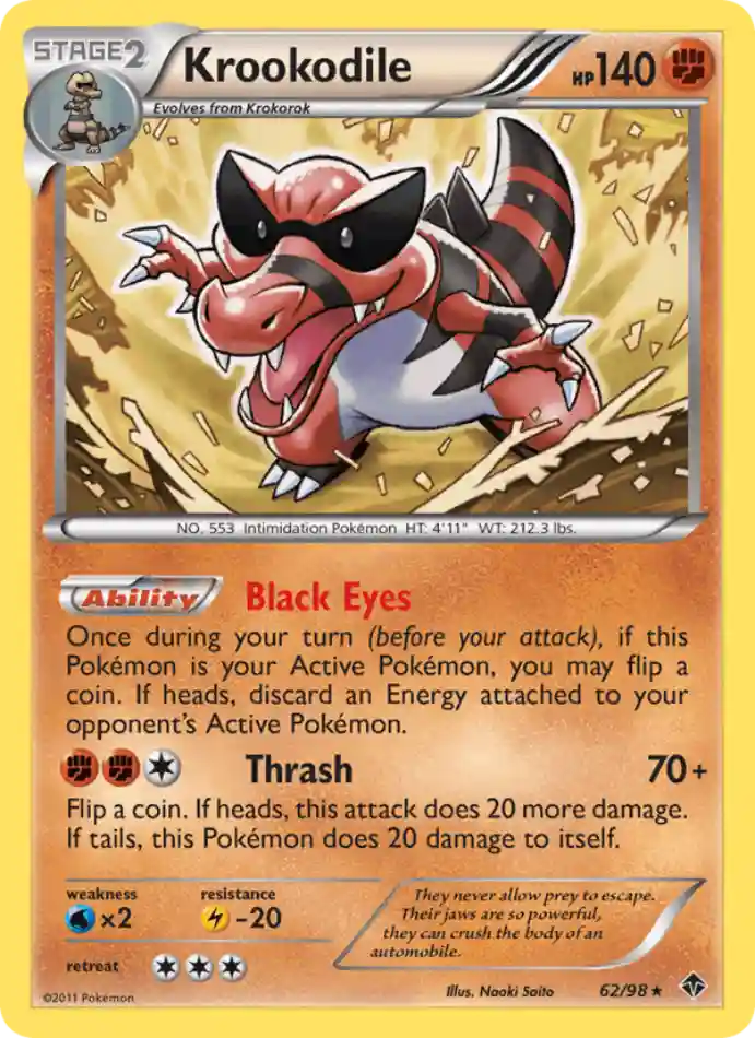 krookodile-rare-emerging-powers-062-98-pokemon-karti.webp Krookodile - Rare - Emerging Powers - 062/98 - Pokemon Kartı - Görsel 1