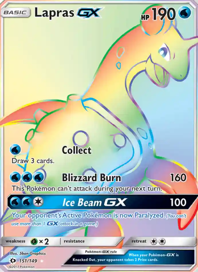 lapras-gx-secret-rare-sun-moon-151-149-pokemon-karti.webp Lapras GX - Secret Rare - Sun & Moon - 151/149 - Pokemon Kartı - Görsel 1