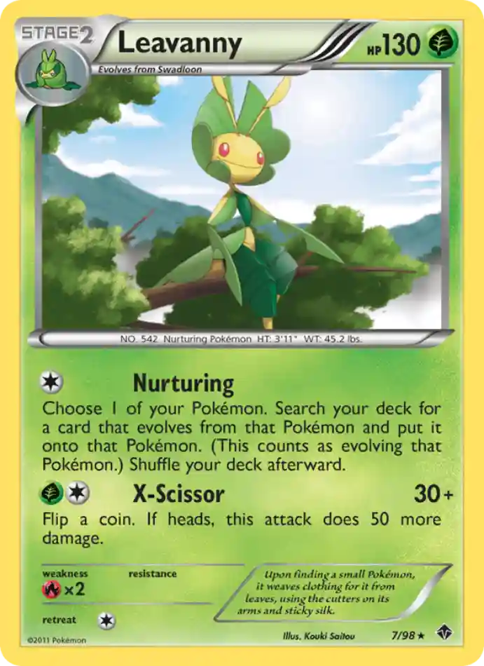 leavanny-rare-emerging-powers-007-98-pokemon-karti.webp Leavanny - Rare - Emerging Powers - 007/98 - Pokemon Kartı - Görsel 1