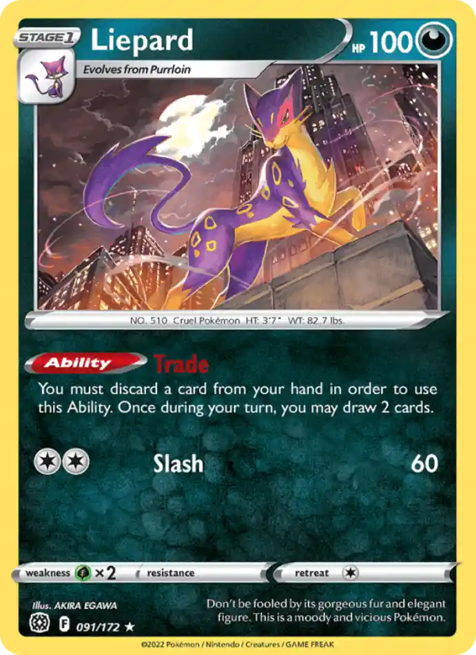liepard-rare-brilliant-stars-091-172-pokemon-karti.webp Liepard - Reverse Holo Rare - Brilliant Stars - 091/172 - Pokemon Kartı - Görsel 1