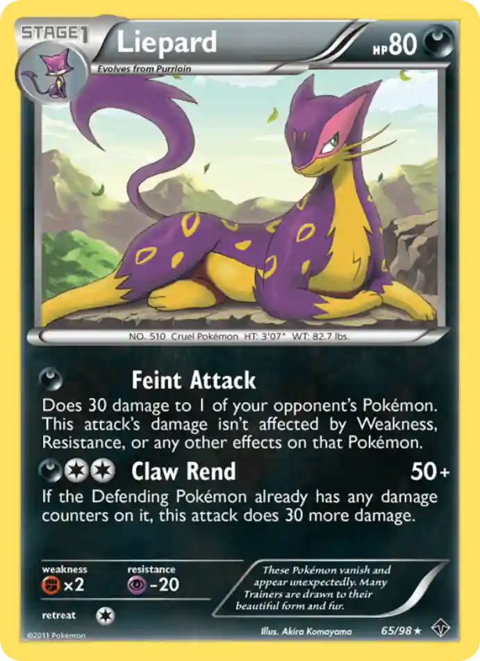 liepard-rare-emerging-powers-065-98-pokemon-karti.webp Liepard - Rare - Emerging Powers - 065/98 - Pokemon Kartı - Görsel 1