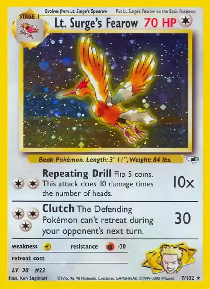 lt-surge-s-fearow-rare-holo-gym-heroes-007-132-pokemon-karti.webp Lt. Surge's Fearow - Rare Holo - Gym Heroes - 007/132 - Pokemon Kartı - Görsel 1