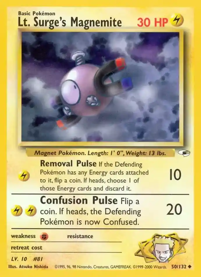 lt-surge-s-magnemite-uncommon-gym-heroes-050-132-pokemon-karti.webp Lt. Surge's Magnemite - Uncommon - Gym Heroes - 050/132 - Pokemon Kartı - Görsel 1