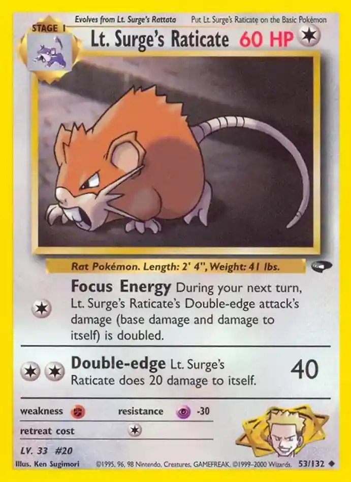 lt-surge-s-raticate-uncommon-gym-challenge-053-132-pokemon-karti.webp Lt. Surge's Raticate - Uncommon - Gym Challenge - 053/132 - Pokemon Kartı - Görsel 1