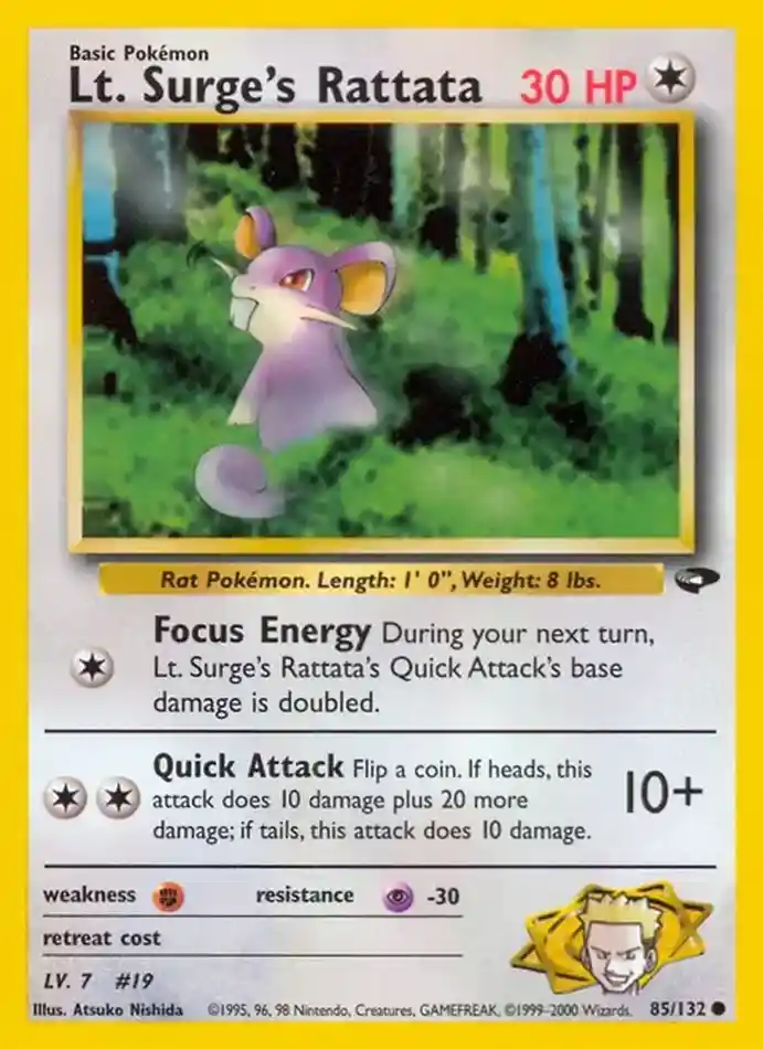 lt-surge-s-rattata-common-gym-challenge-085-132-pokemon-karti.webp Lt. Surge's Rattata - Common - Gym Challenge - 085/132 - Pokemon Kartı - Görsel 1
