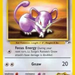 Lt. Surge's Rattata - Common - Gym Heroes - 082/132 - Pokemon Kartı