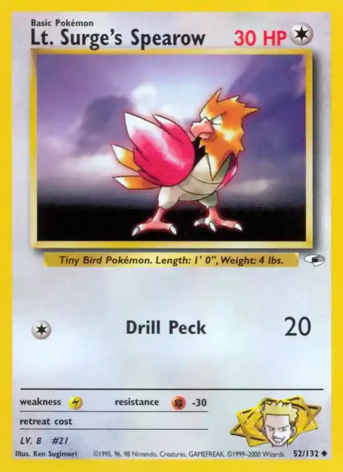 lt-surge-s-spearow-uncommon-gym-heroes-052-132-pokemon-karti.webp Lt. Surge's Spearow - Uncommon - Gym Heroes - 052/132 - Pokemon Kartı - Görsel 1