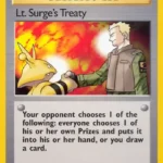 Lt. Surge's Treaty - Uncommon - Gym Heroes - 112/132 - Trainer Kartı