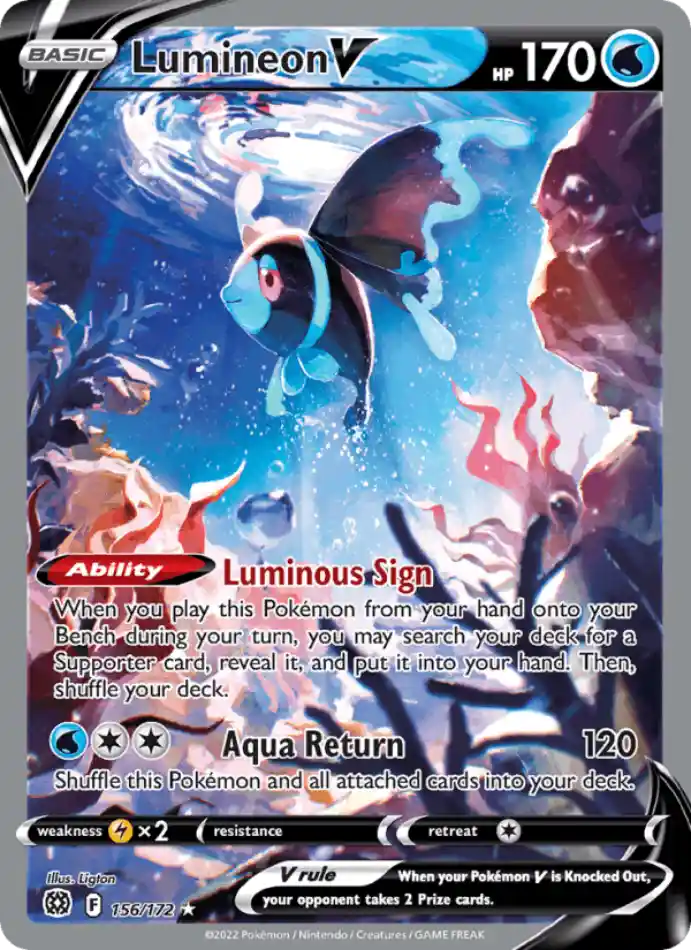 lumineon-v-ultra-rare-brilliant-stars-156-172-pokemon-karti.webp Lumineon V - Ultra Rare - Brilliant Stars - 156/172 - Pokemon Kartı - Görsel 1