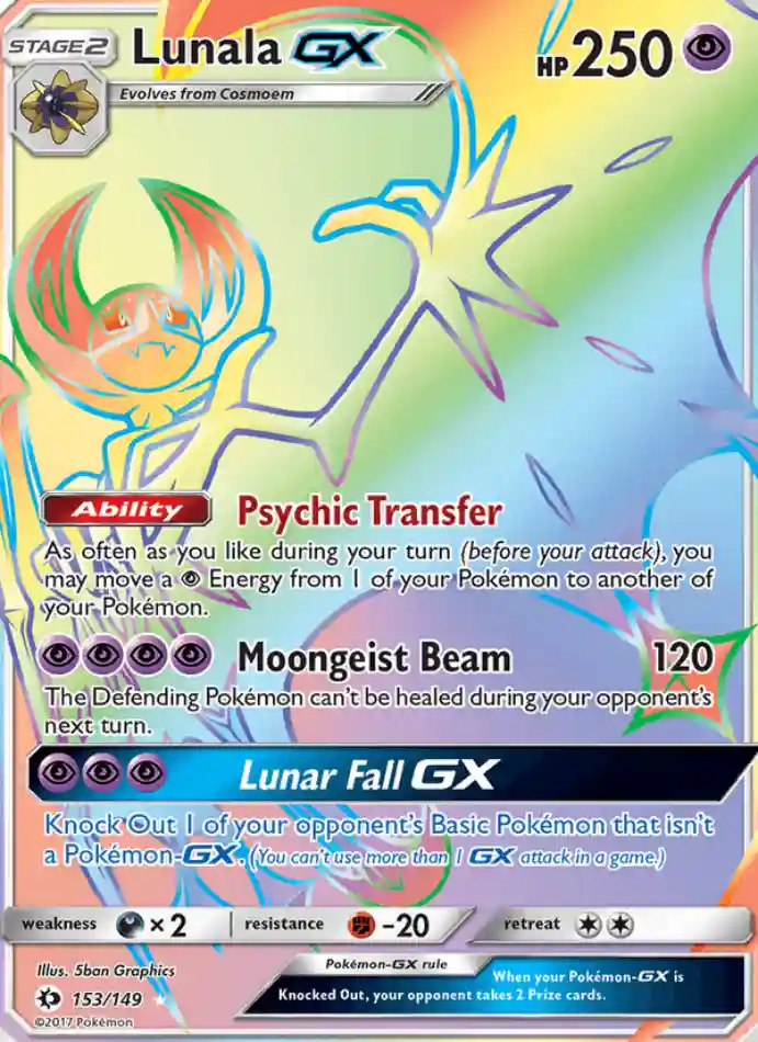 lunala-gx-secret-rare-sun-moon-153-149-pokemon-karti.webp Lunala GX - Secret Rare - Sun & Moon - 153/149 - Pokemon Kartı - Görsel 1
