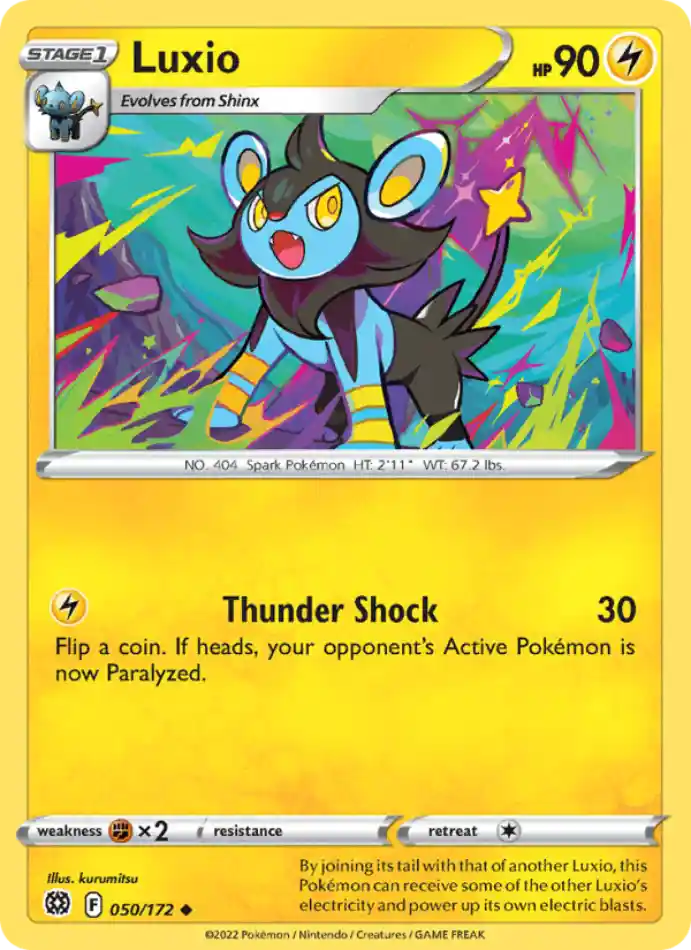 luxio-uncommon-brilliant-stars-050-172-pokemon-karti.webp Luxio - Reverse Holo Uncommon - Brilliant Stars - 050/172 - Pokemon Kartı - Görsel 1