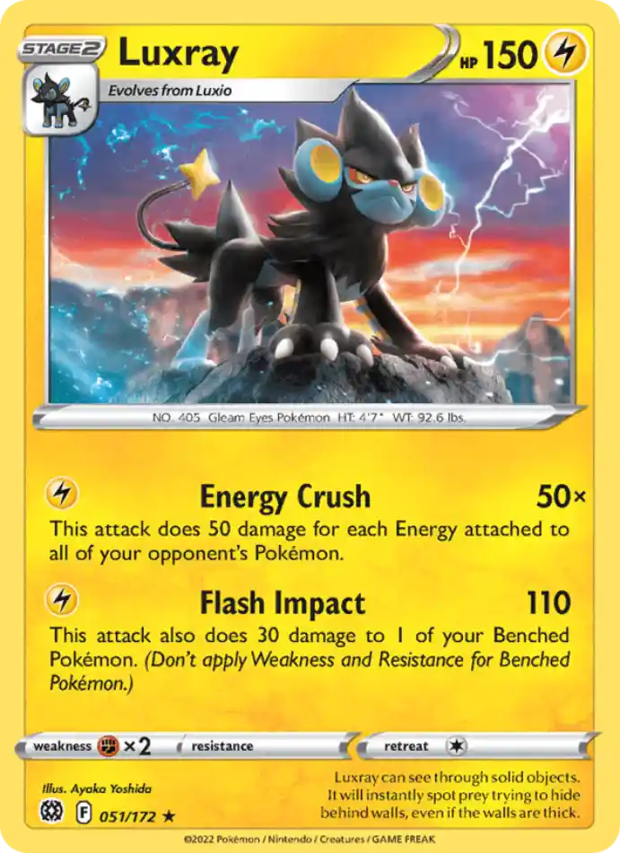 luxray-rare-brilliant-stars-051-172-pokemon-karti.webp Luxray - Reverse Holo Rare - Brilliant Stars - 051/172 - Pokemon Kartı - Görsel 1